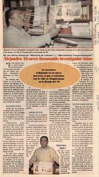 Alejandro Alvarez, incansable investigador loíno