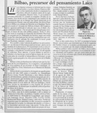 Bilbao, precursor del pensamiento laico  [artículo] Zenón Jorquera Figueroa.