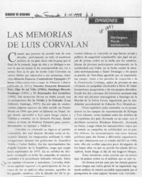 Las memorias de Luis Corvalán  [artículo] Wellington Rojas Valdebenito.