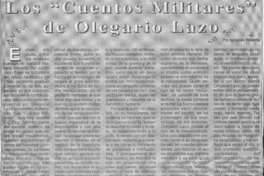 Los "Cuentos militares" de Olegario Lazo