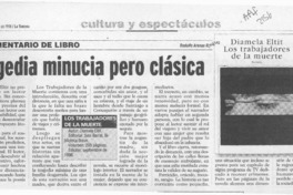 Tragedia minucia pero clásica  [artículo] Rodolfo Arenas R.