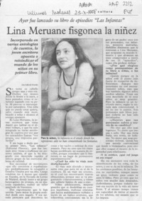 Lina Meruane fisgonea la niñez  [artículo] Lino Solís de Ovando.
