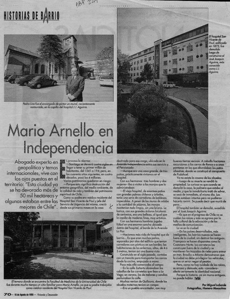 Mario Arnello en Independencia