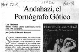 Andahazi, el pornógrafo gótico  [artículo] Javier Edwards Renard.