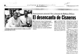 El desencanto de Cisneros  [artículo] Andrés Gómez B.