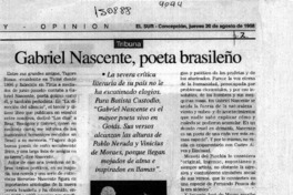 Gabriel Nascente, poeta brasileño  [artículo] Sergio Ramón Fuentealba.