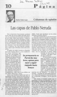 Las capas de Pablo Neruda  [artículo] Marino Muñoz Lagos.