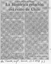 La Histórica relación del reino de Chile  [artículo].