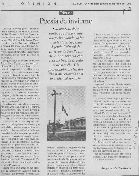 Poesá de invierno  [artículo] Sergio Ramón Fuentealba.