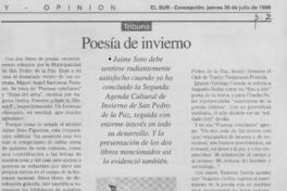 Poesá de invierno  [artículo] Sergio Ramón Fuentealba.