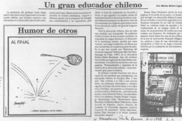 Un gran educador chileno  [artículo] Marino Muñoz Lagos.