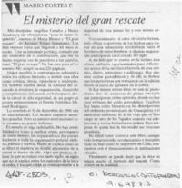 El mistero del gran rescate  [artículo] Mario Cortés F.