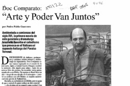 Doc Comparato, "Arte y poder van juntos"  [artículo] Pedro Pablo Guerrero.