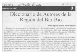 Diccionario de autores de la región del Bío-Bío  [artículo] Wellington Rojas Valdebenito.