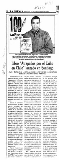 Libro "Atrapados por el exilio en Chile" lanzado en Santiago  [artículo].