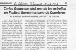 Carlos Genovese será una de las estrellas en Festival Iberoamericano de cuentos  [artículo].