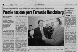 Premio Nacional para Fernando Monckeberg  [artículo].
