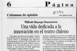 Una vida dedicada a la innovación en el teatro chileno  [artículo] Silvia Vives.