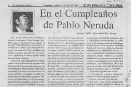 En el cumpleaños de Pablo Neruda