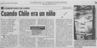 Cuando Chile era un niño  [artículo] Rodolfo Arenas R.