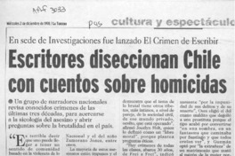 Escritores diseccionan Chile con cuentos sobre homicidas  [artículo].