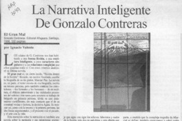 La narrativa inteligente de Gonzalo Contreras  [artículo] Ignacio Valente.