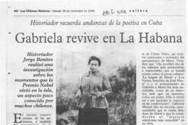 Gabriela revive en La Habana  [artículo].