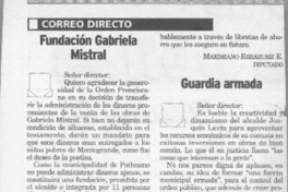 Fundación Gabriela Mistral  [artículo] Maximiano Errázuriz E.