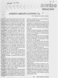 Alberto Arraño Acevedo S. J.  [artículo] José Arraño Acevedo.