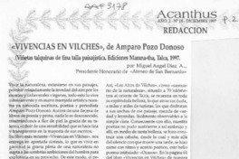 Vivencias de Vilches  [artículo] Miguel Angel Díaz A.