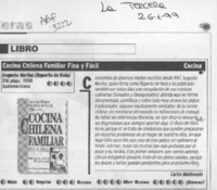 Cocina chilena familiar fina y fácil  [artículo] Carlos Maldonado.