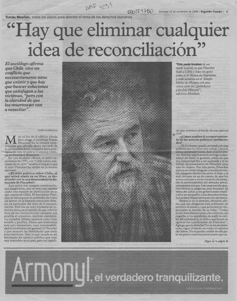 "Hay que eliminar cualquier idea de reconciliación"  [artículo] Andrés Urruticoechea.