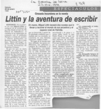Littin y la aventura de escribir  [artículo].