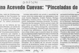 Josefina Acevedo Cuevas, "Pinceladas de luna"  [artículo] José Arraño Acevedo.