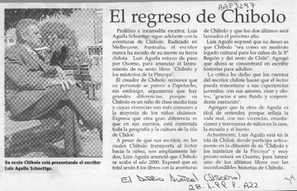 El Regreso de Chibolo  [artículo].