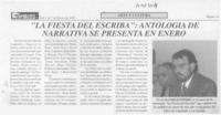 "La Fiesta del escriba", antología de narrativa se presenta en enero  [artículo].