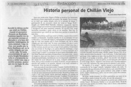 Historia personal de Chillán viejo  [artículo] Jaime Gómez Rogers.