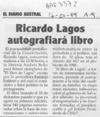 Ricardo Lagos autografiará libro  [artículo].