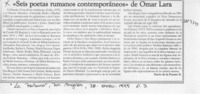 "Seis poetas rumanos contemporáneos" de Omar Lara  [artículo] Darío de la Fuente D.