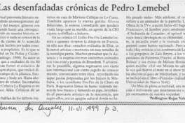 Las desenfadadas crónicas de Pedro Lemebel  [artículo] Wellington Rojas Valdebenito.