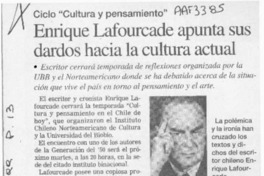 Enrique Lafourcade apunta sus dardos hacia la cultura actual