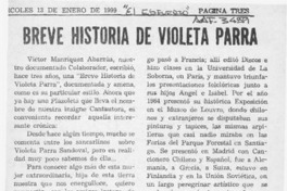 Breve historia de Violeta Parra  [artículo].