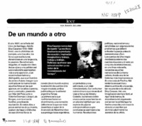 De un mundo a otro  [artículo] Andrés Aguirre.