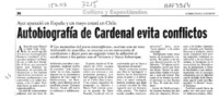 Autobiografía de Cardenal evita conflictos  [artículo].