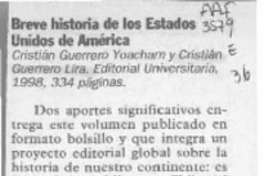 Breve historia de los Estados Unidos de América  [artículo].