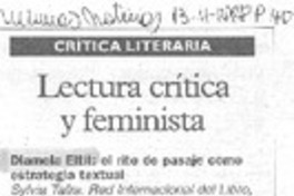 Lectura crítica y feminista