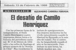 El desafío de Camilo Henríquez  [artículo] Alejandro Cabrera Ferrada.