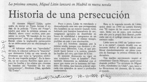 Historia de una persecución  [artículo].