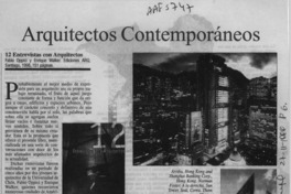Arquitectos contemporáneos  [artículo] Luis Argandoña.