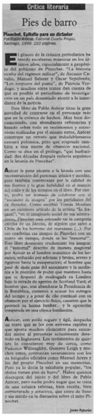 Pinochet, epitafio para un tirano